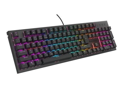 KLAWIATURA DLA GRACZY GENESIS THOR 303 CZ/SK PODŚWIETLENIE RGB MECHANICZNA SILENT SWITCH CZARNA HOT GENESIS