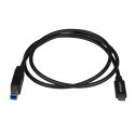 StarTech.com USB31CB1M kabel USB USB 3.2 Gen 2 (3.1 Gen 2) 1 m USB C USB B Czarny StarTech