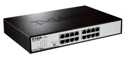 D-Link DGS-1016D/E łącza sieciowe Nie zarządzany Czarny, Metaliczny D-Link