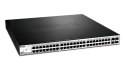 D-Link DGS-1210-52MP łącza sieciowe Zarządzany L2 Gigabit Ethernet (10/100/1000) Czarny, Srebny 1U Obsługa PoE D-Link