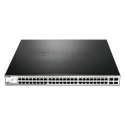 D-Link DGS-1210-52MP łącza sieciowe Zarządzany L2 Gigabit Ethernet (10/100/1000) Czarny, Srebny 1U Obsługa PoE D-Link