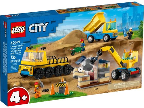 LEGO CITY 60391 CIĘŻARÓWKI I DŹWIG Z KULĄ WYBURZENIOWĄ Lego