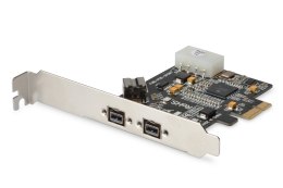 Kontroler Firewire (800) PCI Express 2xZew. 1xWew.IEEE1394b 9pin, Low Profile, Chipset: XIO2213B DIGITUS