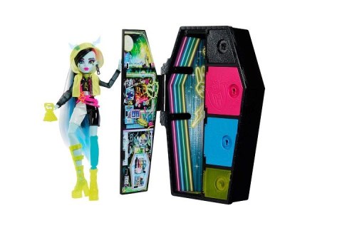 Monster High Straszysekrety Lalka Frankie Stein seria 3 Neonowa HNF79 MATTEL MATTEL