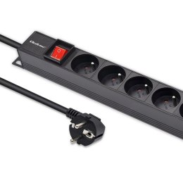 Qoltec Aluminiowa Listwa zasilająca PDU do RACK | 16A | 16 x FRENCH | Pionowa | 1.8m Qoltec