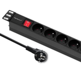 Qoltec Listwa zasilająca PDU do RACK 19'' | 1U | 16A | 8xFRENCH | 2m Qoltec