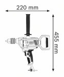 Bosch 0 601 1B0 000 wiertło 630 RPM 3 kg Czarny, Niebieski BOSCH