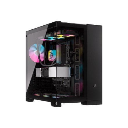 Obudowa komputera z dwiema komorami Corsair | 6500X | /Obsydianowe Aluminium | Środkowa wieża | Zasilacz w zestawie Nie | Format Corsair