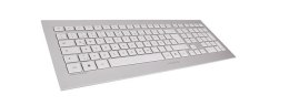 CHERRY DW 8000 klawiatura Dołączona myszka Uniwersalne RF Wireless QWERTY US English Srebrny, Biały Cherry