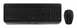 CHERRY JD-7000DE-2 klawiatura Dołączona myszka Dom/Biuro RF Wireless QWERTZ Niemiecki Czarny Cherry