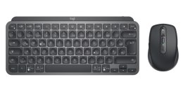 Logitech 920-011054 klawiatura Dołączona myszka Biuro RF Wireless + Bluetooth QWERTZ Niemiecki Grafitowy Logitech