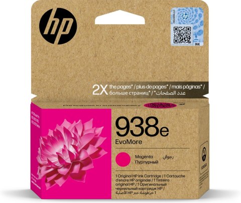 HP Oryginalny wkład z purpurowym atramentem 938e EvoMore Hewlett-Packard