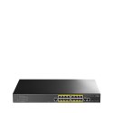 Switch CUDY GS2018PS2-200W 16-Port Gigabit L2 Managed PoE+ 200W 2xGbE Uplink 2xSFP CUDY