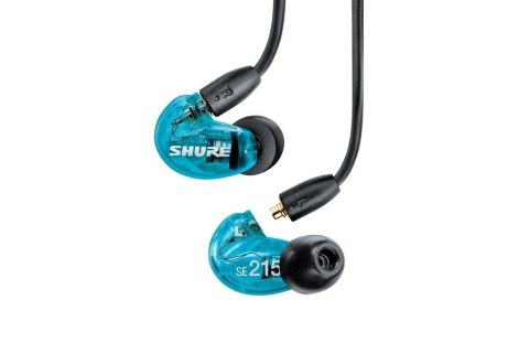 Shure SE215DYBL+UNI-EFS - Słuchawki douszne AONIC215 z pojedynczym przetwornikiem i kablem 3.5mm (niebieskie) SHURE