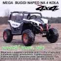 MEGA AUTO BUGGI 4X4 , PANEL MP4, MIĘKKIE KOŁA EVA, MIĘKKIE SIEDZENIE FULL OPCJA 2X 12V/XMX603