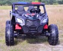 MEGA BUGGY UTV POLICJA TURBO R FOX DLA 2 DZIECI 4X200 W, 24V, SUPER MOC, WSPOMAGANIE/XB2118