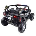 MEGA BUGGY UTV POLICJA TURBO R FOX DLA 2 DZIECI 4X200 W, 24V, SUPER MOC, WSPOMAGANIE/XB2118