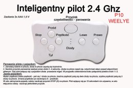 Pilot zdalnego sterowania w technologii 2.4 Ghz WEELYE