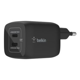 Ładowarka Belkin BoostCharge Pro Dual USB-C PD 3.0 PPS GaN Wall Charger 65W Black Belkin