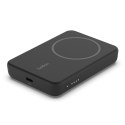 Powerbank bezprzewodowy Belkin BoostCharge Magnetic Wireless Power Bank 5K + Stand MagSafe Compatible 5000mAh 7,5W Black Belkin