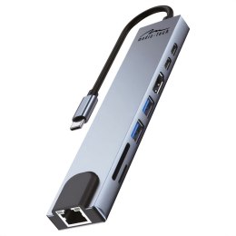 MEDIA-TECH HUB USB 8 IN 1 GIGA LAN HUB MT5046 Media tech