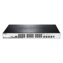 D-Link DGS-1510-28XMP/E łącza sieciowe Zarządzany L2/L3 Gigabit Ethernet (10/100/1000) Obsługa PoE Czarny, Szary D-Link