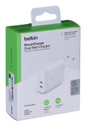 Ładowarka Belkin BoostCharge Dual USB-C PD 3.0 Wall Charger 40W White Belkin