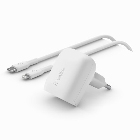 Ładowarka Belkin BoostCharge USB-C PD 3.1 PPS Wall Charger 20W + USB-C to Lightning Cable 1m White Belkin