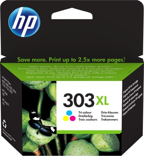 ORIGINAL HP 303XL HIGH YIELD/TRI-COLOR INK CARTRIDGE Hewlett-Packard