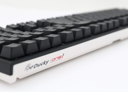 Ducky One 2 White LED klawiatura Uniwersalne USB Niemiecki Czarny, Biały Ducky