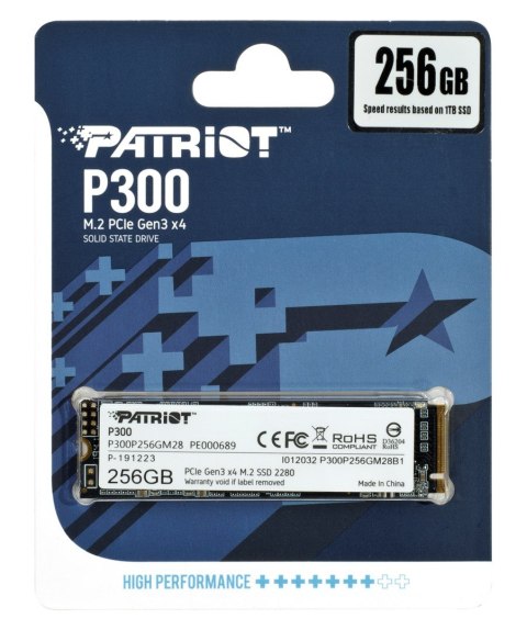 SSD Patriot P300 M.2 PCI-Ex4 NVMe 256GB 1,7GB/s Patriot Memory