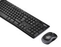 Logitech Wireless Combo MK270 klawiatura Dołączona myszka Uniwersalne USB AZERTY Francuski Czarny Logitech