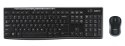 Logitech Wireless Combo MK270 klawiatura Dołączona myszka Uniwersalne USB AZERTY Francuski Czarny Logitech