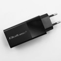 QOLTEC ŁADOWARKA GAN POWER PRO | 1XUSB-C | 1XUSB | 100W | 5-20V | 1.5-5A | PD | CZARNA Qoltec