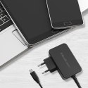 QOLTEC ŁADOWARKA GAN POWER PRO | 1XUSB-C | 65W | 5-20V | 3-3.25A | CZARNA Qoltec