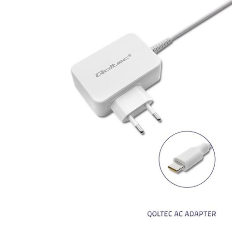 QOLTEC ZASILACZ SIECIOWY 65W | 5-20.3V | 2-3.25A | USB TYP C | PD | BIAŁY Qoltec