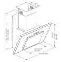 Okap kominowy AKPO WK-4 NERO 90 CZARNY (486 m3/h; 900mm; kolor czarny) AKPO