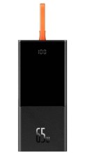 BASEUS POWERBANK ELF 20000MAH, PD, 2XUSB, USB-C + KABEL USB-C 65W (CZARNY) Baseus