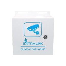 Extralink Zewnętrzny switch PoE Minos 8x RJ45 1000Mb/s PoE, 2x SFP, 200W, L2, aktywne chłodzenie Extralink