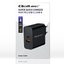 QOLTEC ŁADOWARKA SUPER QUICK PD | 1XUSB-C | 1XUSB | 90W | 5-20V | 2.4-4.35A | CZARNA Qoltec