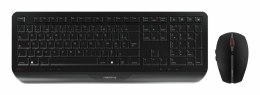 CHERRY JD-7000FR-2 klawiatura Dołączona myszka Dom/Biuro RF Wireless AZERTY Francuski Czarny Cherry