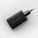 QOLTEC ŁADOWARKA SIECIOWA 65W GAN ULTRA | 5-20V | 2.25-3.25A | 1 X USB TYP C PD | 1 X USB QC 3.0 | CZARNA Qoltec