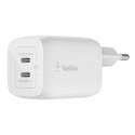 Ładowarka Belkin BoostCharge Pro Dual USB-C PD 3.0 PPS GaN Wall Charger 65W White Belkin