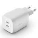 Ładowarka Belkin BoostCharge Pro Dual USB-C PD 3.0 PPS GaN Wall Charger 65W White Belkin