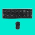 Logitech Wireless Combo MK270 klawiatura Dołączona myszka Uniwersalne USB QWERTZ Swiss Czarny Logitech