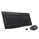 Logitech Wireless Combo MK270 klawiatura Dołączona myszka Uniwersalne USB QWERTZ Swiss Czarny Logitech