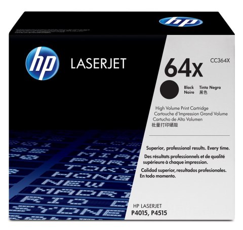 HP 64X High Yield Black Original LaserJet Toner Cartridge kaseta z tonerem 1 szt. Oryginalny Czarny Hewlett-Packard