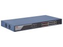 Hikvision DS-3E1318P-EI łącza sieciowe Fast Ethernet (10/100) Obsługa PoE Niebieski Hikvision